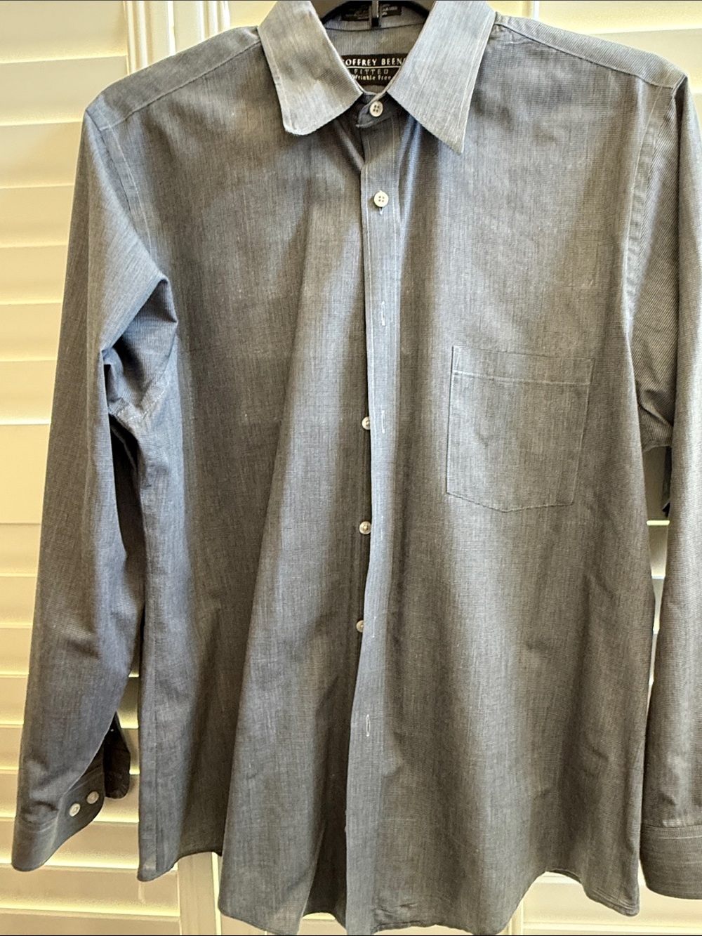 Geoffrey Beene Men's Button-Front Dress Shirt - Gray